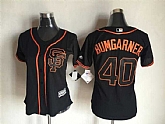 Women San Francisco Giants #40 Madison Bumgarner Black Alternate New Cool Base Stitched Baseball Jersey,baseball caps,new era cap wholesale,wholesale hats